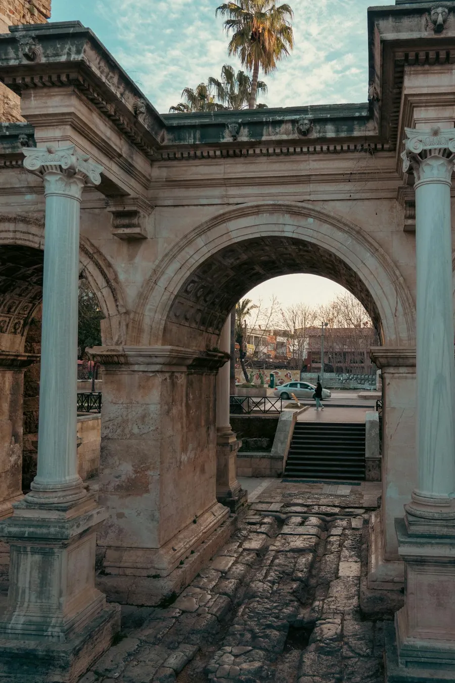 Hadrian's Gate in Antalya — UK patients explore the ancient old town while getting their teeth done in Antalya